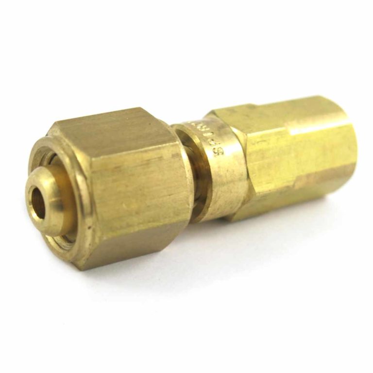 Hose End Brass 8mm Female 9/16" UNF thread with Male Bullnose PRO